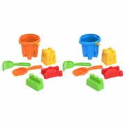 Набор для игр в песке: ведро "Замок", совочек, грабельки, 3 формочки "Крепость", НОРДПЛАСТ, 431795