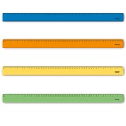 Линейка пластиковая 50 см ПИФАГОР, неоновая, ассорти, 210845