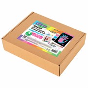 Набор отпечатки рук: холст 18х24 см, акрил 3 цвета, кисть + сертификат В ПОДАРОК! BRAUBERG HOBBY, 192530