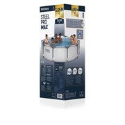 Каркасный бассейн, фильтр-насос 1249 л/ч, "Steel Pro Max" 305х76 см, 4678 л, усиленный каркас, BESTWAY, 56408