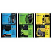 Блокнот МАЛЫЙ ФОРМАТ А6, 40 л., склейка, мелованная бумага, клетка, глянцевая ламинация, HATBER, "Скорость и мощь", 077053, 40Б6лA1к