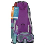 Комплект для плавания маска+трубка+ласты от 7 лет, размер ласт 37- 41, АССОРТИ, BESTWAY, 25046