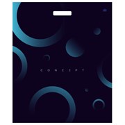 Пакет с вырубной ручкой ПВД, 60х50 см, "Концепт БИГ", 100 мкм, н00214884