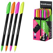 Ручка шариковая ERICH KRAUSE "Neo Stick Accent", СИНЯЯ, узел 0,7 мм, корпус ассорти, 0,26 мм, 55386