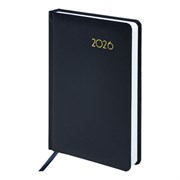 Ежедневник датированный 2026, А5, 138x213 мм, BRAUBERG "Select", балакрон, темно-синий, 117085