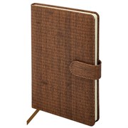 Еженедельник датированный 2026 А5 145х215 мм, BRAUBERG "Augustus", под кожу, коричневый, 117162