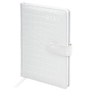 Еженедельник датированный 2026 А5 145х215 мм, BRAUBERG "Party", под кожу, белый, 117179