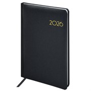 Еженедельник датированный 2026, А5, 145х215 мм, BRAUBERG "Select", балакрон, черный, 117182