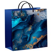 Пакет с пластиковой ручкой, мягкий пластик, 30х30 см, "Голубая лагуна", 140 мкм, н00255881