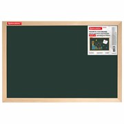 Доска для мела магнитная 30х45 см, зеленая, деревянная рамка, BRAUBERG "Wood", 238797