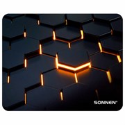 Коврик для мыши SONNEN "HOT CELLS" резина + ткань, 250х200х2 мм, 513955