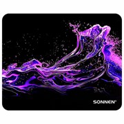 Коврик для мыши SONNEN "NEON SPLASH" резина + ткань, 250х200х2 мм, 513957