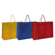 Пакет подарочный (1 шт.) 70x16x50 см, "BIG SIZE", голография, ассорти 3 цвета, ЗОЛОТАЯ СКАЗКА, 609732