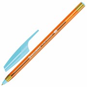 Ручка шариковая BRAUBERG X-30 ORANGE, СИНЯЯ, мягкое письмо, пишущий узел 1 мм, линия письма 0,5 мм, 144333