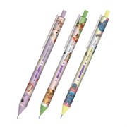 Карандаш механический 0,7 мм с принтом, ЮНЛАНДИЯ "CUTE PETS", корпус soft-touch ассорти, 182061