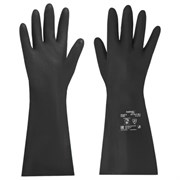 Перчатки латексные КЩС-2 STRONG химически устойчивые, тактильные, чёрные, размер 10, XL (очень большой), RABBITEX (РАББИТЕКС) EXPERT, 609269