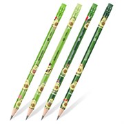 Карандаш чернографитный с принтом BRAUBERG "AVOCADO", 1 шт., HB, с ластиком, корпус ассорти, 182015