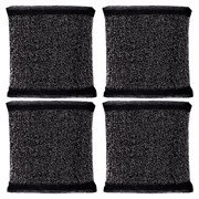 Губка-скрабер 11х10х1,5 см, поролон + металлическая оплетка, КОМПЛЕКТ 4 штуки, посуда, уборка, LAIMA, 700059