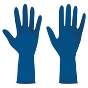 Перчатки латексные смотровые 25 пар (50 штук), размер 7-8, M (средний), синие, SAFE&CARE High Risk DL/TL210