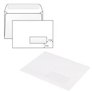 Конверты С5 (162х229 мм) ПРАВОЕ ОКНО, отрывная лента, 80 г/м2, КОМПЛЕКТ 1000 шт., 41551