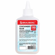 Клей канцелярский силикатный BRAUBERG "Standard" (для бумаги, картона) 110 г, 228416