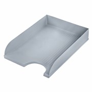 Лоток горизонтальный для бумаг BRAUBERG "Standard", 350х253х65 мм, серый, 238347