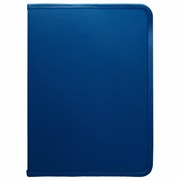 Папка объемная на молнии пластиковая на 4 кольцах, 35 мм, А4, BRAUBERG PIXEL, темно-синяя, 0,7 мм, 273080