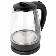 Чайник электрический CROMEX (КРОМЕКС) KT-308, 1,8 л, 1500 Вт, стекло, черный, 455150