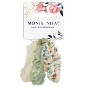 Резинки для волос НАБОР 3 шт., 3х19 см, скранч, ассорти, MONTE VITA (МОНТЕ ВИТА), 457074