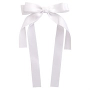Заколка для волос зажим с бантиком, с длинными хвостиками, белый, MONTE VITA (МОНТЕ ВИТА), 457113