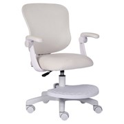 Кресло детское с подставкой для ног BRABIX "Sky MG-206", велюр, бежевое, 533156