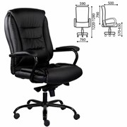 Кресло офисное "Ровер" CH-708, усиленное, НАГРУЗКА до 150 кг, экокожа, черное
