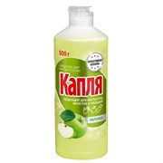 Средство для мытья посуды, 500 мл, КАПЛЯ VOX активный кислород, "Яблоко", 05032, 1558