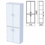 Шкаф закрытый "Арго", 770х370х2000 мм, серый (КОМПЛЕКТ)