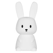 Ночник силиконовый LED "Ушастый Заяц" 94x92x202 мм, белый свет/RGB, таймер, USB, аккумулятор 1200 мАч, DASWERK (ДАСВЕРК), 238939