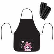 Фартук с нарукавниками для уроков труда ПИФАГОР, 1 карман, 46х54 см, "Anime girl", 273624