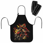 Фартук с нарукавниками для уроков труда ЮНЛАНДИЯ, регулировка по росту, 46х54 см, "Fire moto", 273636