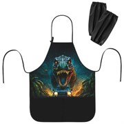 Фартук с нарукавниками для уроков труда BRAUBERG KIDS, 2 кармана, регулировка по росту, 46x54 см, "Dino chase", 273760