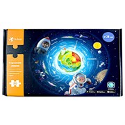 Интерактивная деревянная карта-пазл GLOBEN "Строение Земли", 28 см, 50 элементов, PAG5205