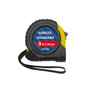 Рулетка измерительная 3 м х 16 мм, обрезиненный корпус, с фиксатором, RABBITEX (РАББИТЕКС) Standard, 671348