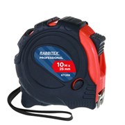 Рулетка измерительная 10 м х 25 мм, обрезиненный корпус, 3 фиксатора, RABBITEX (РАББИТЕКС) Professional, 671359