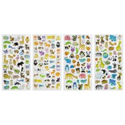 Наклейки гелевые "Зверушки", 17,5х9 см, ассорти 4 вида, FUNSTER (ФАНСТЕР), 666095