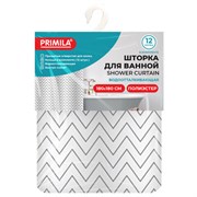 Шторка для ванной ПОЛИЭСТЕР, 180х180 см, кольца в комплекте, УЗОРЫ, PRIMILA (ПРИМИЛА), 700078