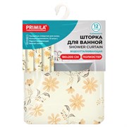 Шторка для ванной ПОЛИЭСТЕР, 180х200 см, кольца в комплекте, РАСТЕНИЯ, PRIMILA (ПРИМИЛА), 700085