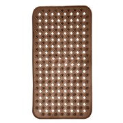 Коврик для ванны противоскользящий 70х40 см, "Квадраты", прозрачно-коричневый, ПВХ, PRIMILA (ПРИМИЛА), 700367