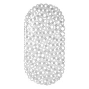 Коврик для ванны противоскользящий 69х35см, "Кольца", овальный, прозрачный, ПВХ, PRIMILA (ПРИМИЛА), 700372