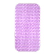 Коврик для ванны противоскользящий 71х38 см, массажный, "Цветы", прозрачно-фиолетовый, ПВХ, PRIMILA (ПРИМИЛА), 700373