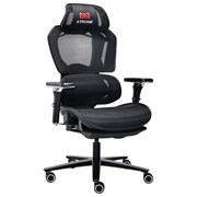 Кресло ATRONE (АТРОН) "Optimus ER-707", адаптивный механизм со слайдером, сетка, черный/серый, 532967