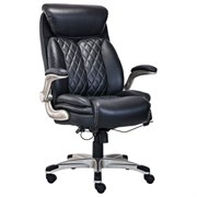 Кресло HAWASAN (ХАВАСАН) "Target EX-567", откидные подлокотники, рециклированная кожа, черное, 532974