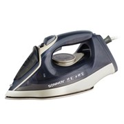 Утюг паровой SONNEN SI-6008, 2200 Вт, керамическое покрытие, антикапля, серебристый/золотой, 456998